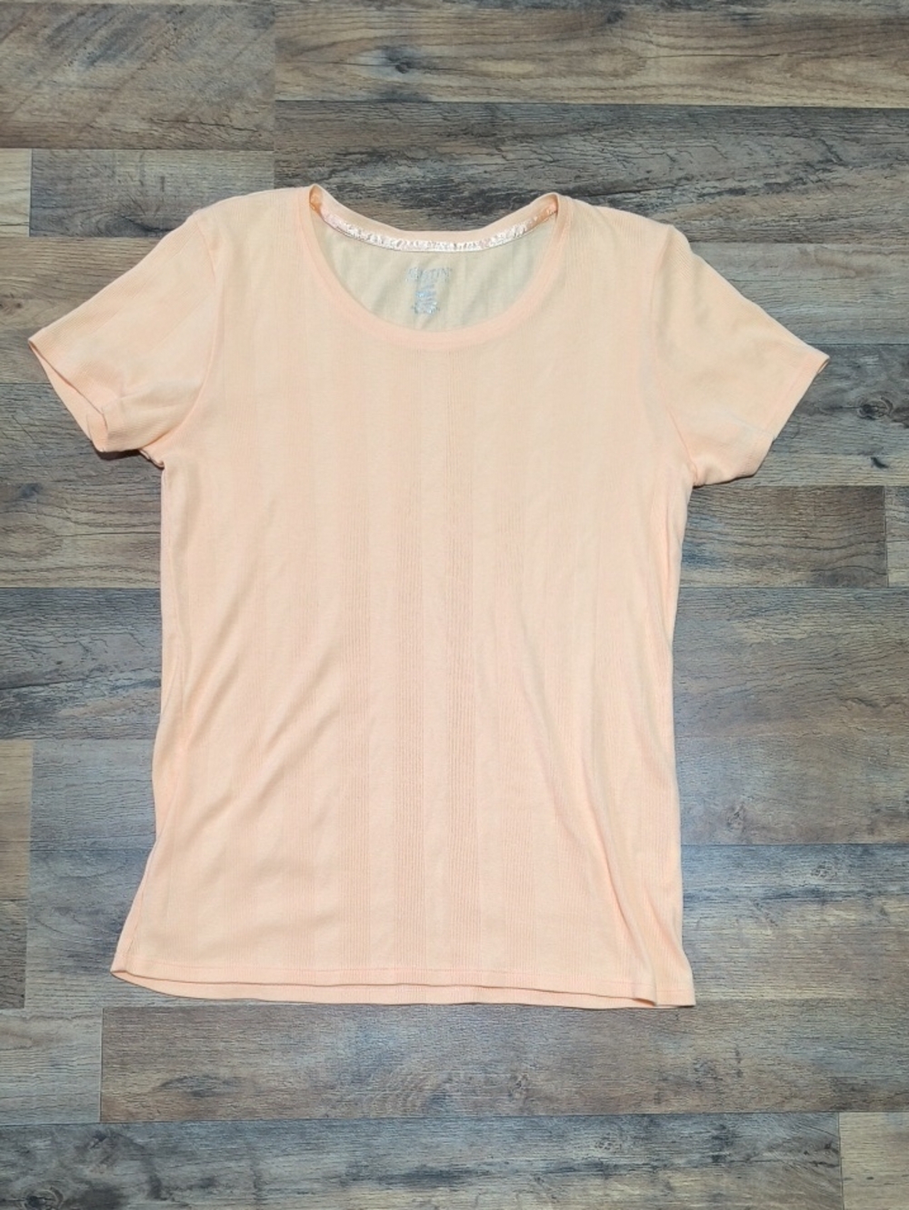 Austin Clothing Co. Short-Sleeve Scoop Neck Top - Peachy Apricot
